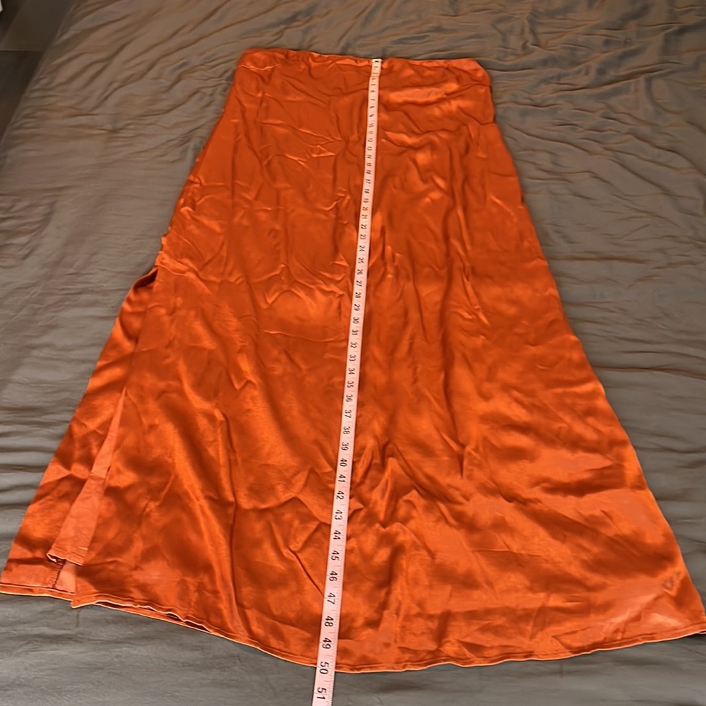 Dissh burnt orange satin dress - Picture 11 of 14